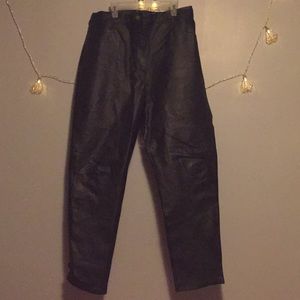 Via accenti leather pants